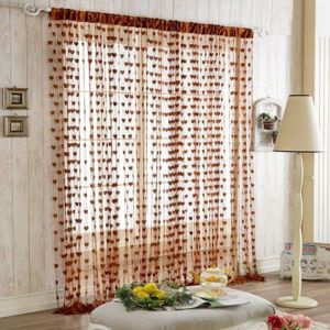 DANGSTORA String New Heart Loving High Quality Drapes Tassel Curtain Pattern Window
