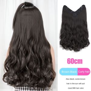 🔥Cadia👍 60cm Female Big Wave Wig Long Hair Seamless Long Curly Hair fluffy U-shaped Invisible Column