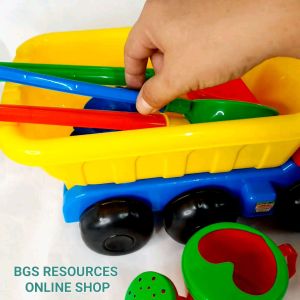 READY STOCK BIG TRUCK BEACH TOYS SAND CASTLE PLAYSET SHOVEL DUMP TRUCK MAINAN PASIR MAINAN PANTAI LORI PASIR