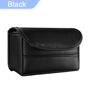 SEAMETAL PU Leather Car Tissue Box Sun Visor Seat Back Hanging Car Tissue Holder with Elastic Strap