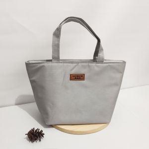 Tas bekal makanan tenteng lunch bag polos anak sekolah tas cooler bag botol asip aluminium foil