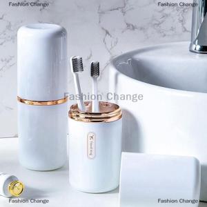 [COD] Fashion Change Travel Portable Toothbrush Cup Bathroom Toothpaste Holder Storage Case Box Organizer Travel Toiletries Storage Cup New Creative