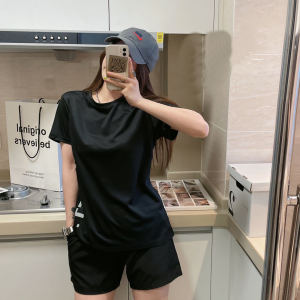 AE Summer outdoor sports suit lightweight womens running fitness breathable quick-dry two-piece set with short sleeves and shorts