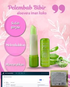 Lip Balm ALOE VERA 99 - Lipstick Soothing Gel Bibir - Lidah buaya Aloevera
