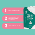 iWhite Korea Facial Wash Acne+ Sachet 10ml - (Bundle of 4). 