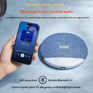 QIHUISHI Loa bluetooth để đầu giường siêu mỏng với âm thanh độ trung thực cao và chức năng hẹn giờ ngủ