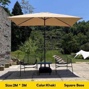 [Must-have for the courtyard] 2m x 3m large Roman parasol folding waterproof sun umbrella hotel / garden / stall table umbrella anti-ultraviolet outdoor leisure umbrella wind-resistant and durable