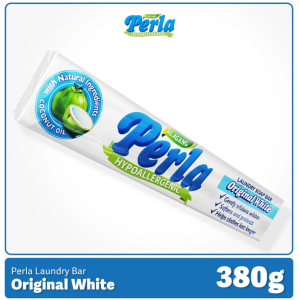 Perla Laundry Long Bar Detergent – Original White | Set of 3 x 380g | Natural Laundry Soap Home Care