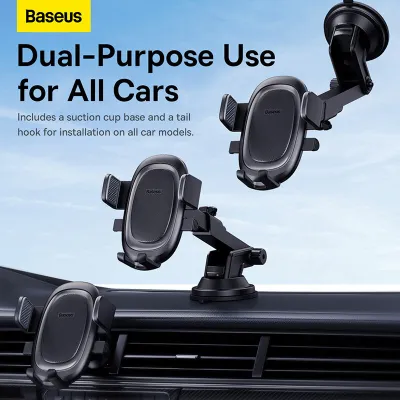 Baseus UltraControl Series Car Mount Phone Holder Dashboard / Air Vent Mobile Phone Holder for iPhone 16 Pro Max 15 14 13 12 Samsung Huawei Xiaomi