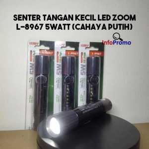 Senter Tangan Kecil LED Luby L-8967 5W Zoom Cahaya Putih Garansi Resmi Original