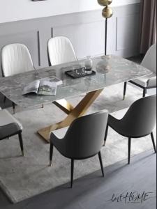 Modern Sintered Stone Dining Table STRATOS GOLD