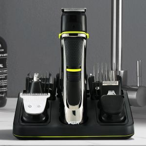 VGR 5 in 1 Professional Rechargeable Carving Shaving Scissor Black Washable Hair Clipper Electric Hair Clipper Kit