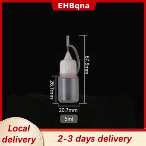 [COD]  HOT SALE Ship within 24 hours 2 5PCS 5ml 10ml 20ml 30ml 50ml 60ml 100ml PE Plastic Squeezable Tip Applicator Bottle Refillable Dropper With Needle Tip Caps For