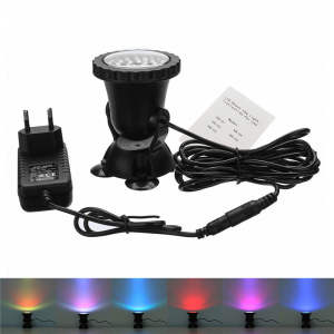 Aquarium LED Light IP68 36 RGB LEDs 12V EU Plug ABS Material ROHS CE CCC Certified Remote Control Waterproof Energy-efficient for Fish Tank Swimming Pool Garden Pond