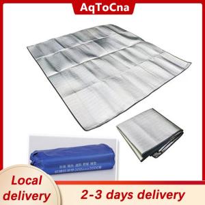 [COD] AqToCna Ship within 24 hours Waterproof Camping Sleeping Mat Aluminum Foil Outdoor Foldable Beach Mat Pad
