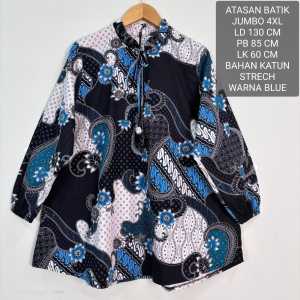 Atasan Batik Jumbo Ld 130 Cm Bahan Cotton Strech Bisa Melar