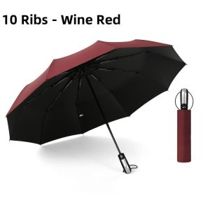【COD】10 Ribs Umbrella Sunshade Fully Automatic UV Umbrella Sunscreen Anti-UV Sun Umbrella Rain High Quality Folding Three-fold Umbrella portable Umbrella