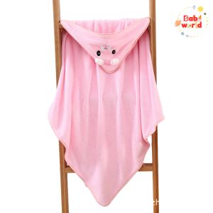 Khăn Choàng Cho Bé Vải Bông Cao Cấp Mềm Mại Thoáng Khí Có Mũ Che Đầu Tiện Lợi Nhiều Màu Sắc và Hình Thú Đáng Yêu