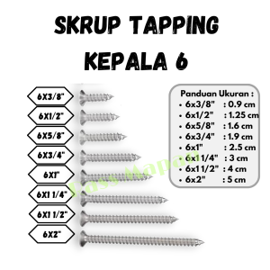 Skrup Sekrup Tapping Baut Mur Screw JF Kayu Mebel Olimpik 1 bungkus isi 100 pc