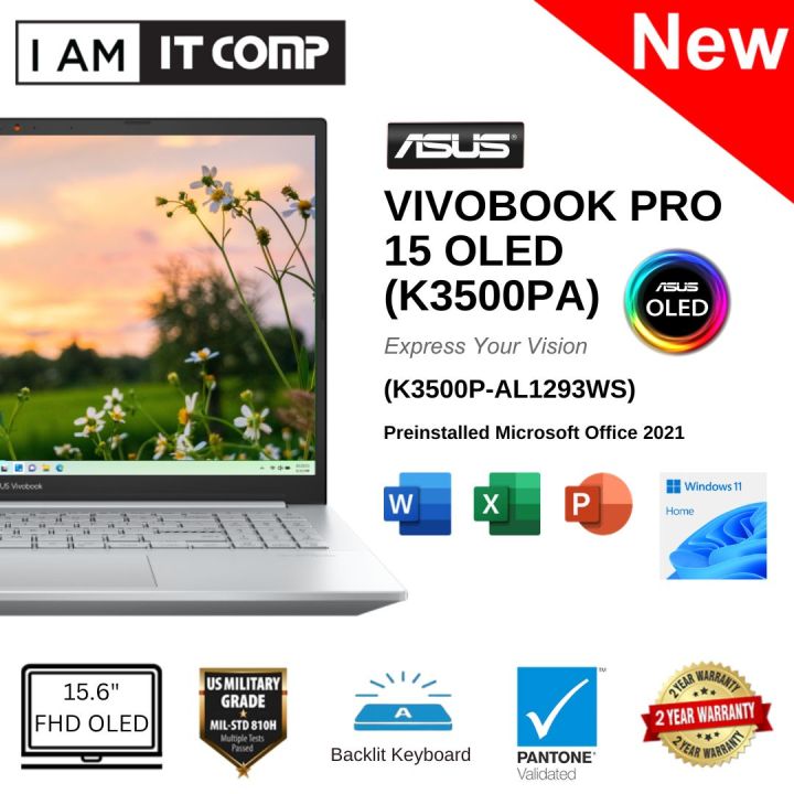 ASUS VIVOBOOK PRO 15 OLED (K3500PA) i7-11370H/16GB/512GB SSD/15.6" FHD ...