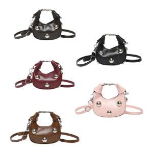 Womens PU Leather Crossbody Bag Stylish Shoulder Bag Small Handbag Retro Messenger Bag Shopping Dating Bag for Daily