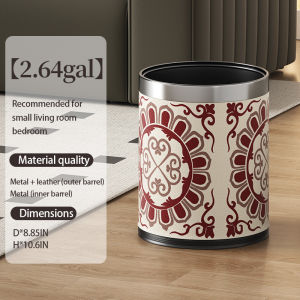 10L metal bathroom trash can household trash can kitchen living room bedroom office trash can