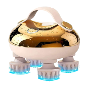 JUSTODO 4 Claws Cordless Scalp Massager Waterproof Mini Cat Head Scratcher High Quality Relieve Stress Head Massager