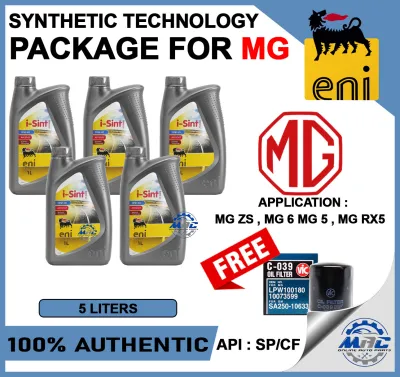 ENI I-SINT SUPER SP 10W-40 5 LITERS PACKAGE for MG ZS / MG 6 / MG 5 / MG RX5 - SYNTHETIC TECHNOLOGY