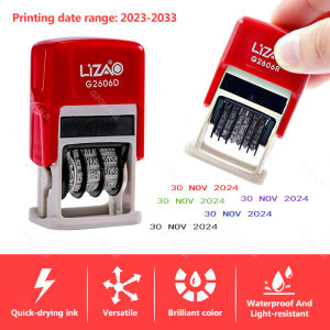 DIY Handle Account Date Stamps Color Stamping Automatic Ink Return Mini Self-Inking Stamps For Office Supplies Date Wheel Stamp