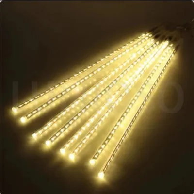 LAMPU METEOR LED 50 CM HUJAN TURUN MERAH PUTIH RGB KUNING WARNA WARNI DEKORASI OUTDOOR RAMADHAN