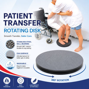 360° Patient Transfer Rotating Disk Transfer Board | Elderly Bed Wheelchair Car Transfer Assist