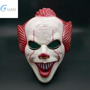 [COD] GUAN หน้ากากตัวตลกฮาโลวีนทำจากพีวีซีหน้ากากฮาโลวีนสำหรับงานปาร์ตี้หน้ากากแฟนซีการแสดงบนเวทีปาร์ตี้คลับแวร์หน้ากากคอสเพลย์ตัวตลก