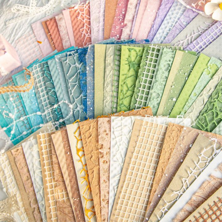 Foil Mesh Textured Scrapbook Paper - 16pcs Junk Lebanon