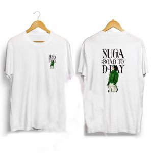 [COD] KAOS SUGA ROAD TO D-DAY ATASAN WANITA & PRIA KAOS KATUN COTTON COMBED 30S BAJU KATUN