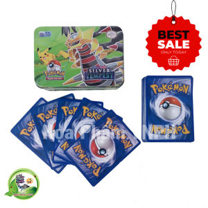 Hộp Thẻ Bài Bằng Sắt Có 40 Thẻ Bài Pokemon Silver Tempest Tặng Kèm Lá VIP (Mẫu Giao Ngẫu Nhiên) Bằng Giấy Bóng Cứng Kích Thước 6.5 x 8.8 cm Tiếng Anh Rất Đẹp Món Quà Dành Cho Trẻ Em