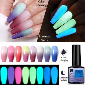 UR SUGAR 7.5ML Luminous Gel Thermal Color Changing Nail Gel Polish Glow In Dark Thermal Gel Soak Off Gel Varnish Manicure