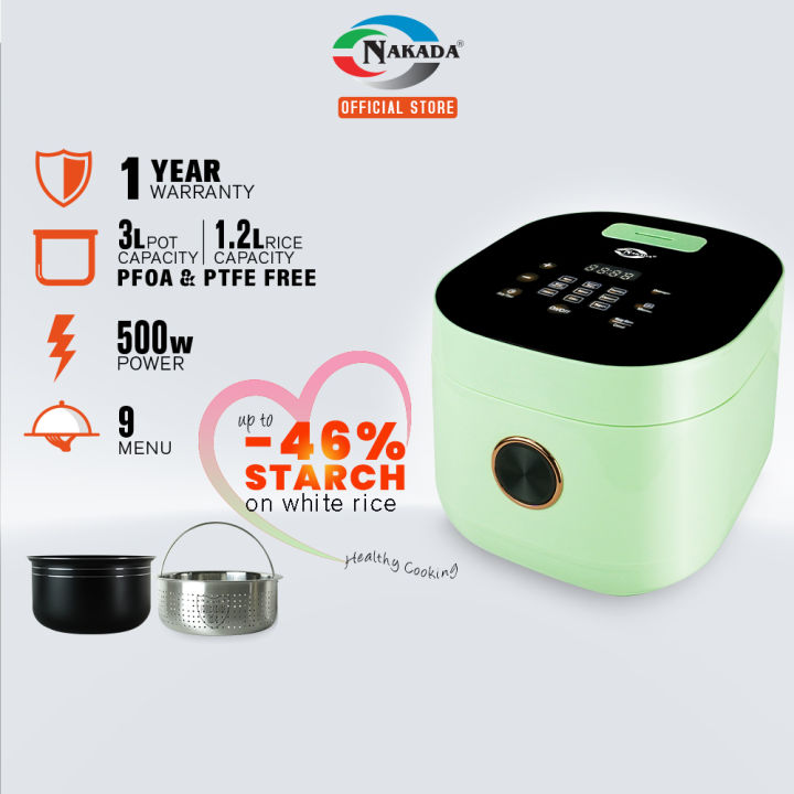 Nakada Desugar Smart Rice Cooker NKD1010 Fuzzy Logic Digital Rice