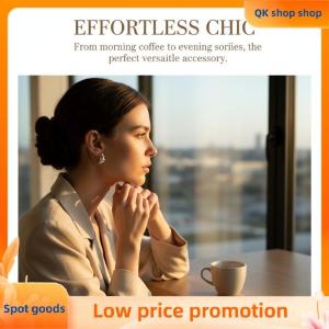 ✨QK shop✨ Wavy Round Irregular Hoop Earrings for Women Fashion Lightweight Vintage Style Jewelry for Business and Family Events