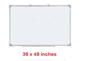 Magnetic Whiteboard 3x4ft 36x48in With Aluminum Frame | Plywood Back | Hooks Holder