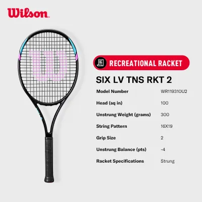 Wilson SIX LV Tennis Recreational Racket (Strung) - WR119310U