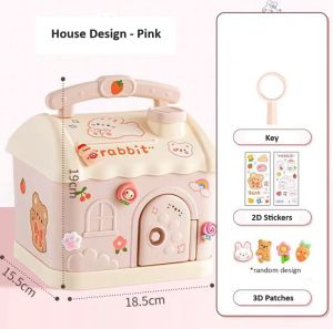 Piggy Bank Coin Bank Money Coin Storage Box Tabung Simpanan Duit Budak (FREE Stickers & Patches)