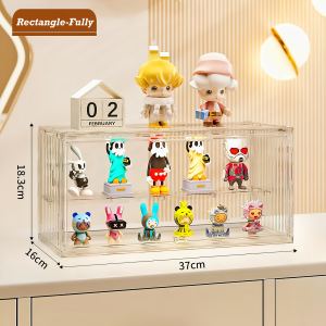 JJ.SG Figurine Display Box POP MART Display Case Acrylic Storage Box Blind Box Lego Shelf Durable