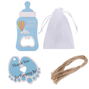 New Ideas Fridge Magnet & Bottle Opener BABY FEEDING BOTTLE Baptism Birthday Souvenir And Give Aways Hot Sale Cute Fridge Sticker Gift Soft Glue Beer Corkscrew (Pink/Blue)