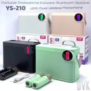 Hand Strap Portable YS-210 Karaoke Bluetooth Speaker Dual Wireless Mic Professional Smart Karaoke