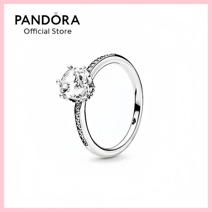 Pandora sparkling store crown ring