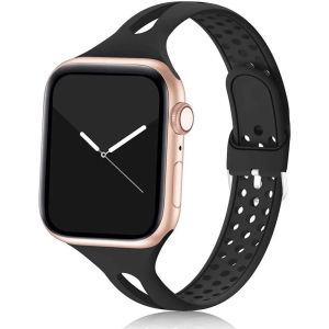 Slim Silicone Strap for Apple watch Ultra 1/2 49mm Band 40mm 44mm 41mm 45mm 38mm Women Men Soft Sport Bracelet Fashion Wristband iWatch Series 9 8 7 SE 6 5 4 3 Strap