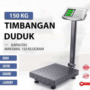 300 kg Timbangan Duduk Electronic platform scale Digital Pagar Lipat Singel Display
