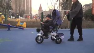 Folding Childrens Tricycle Bicycle Reclining Babys Stroller Trolley Bicycle Childrens Bicycle Free Shipping