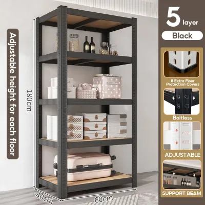 Adjustable 5-Tier Steel Shelving Unit 650KG Load Capacity with Storage Shelves
