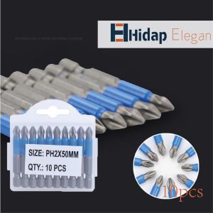 10pcs 5cm Mata Obeng Magnetic Non SlipScrewdriver Hex ShankElektrik Hex Magnetic